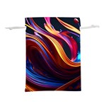 Waves Splash Liquid Paint Wall Lightweight Drawstring Pouch (M) Front