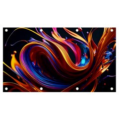 Waves Splash Liquid Paint Wall Banner And Sign 7  X 4 