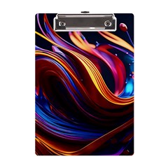 Waves Splash Liquid Paint Wall A5 Acrylic Clipboard