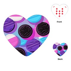 Cookies Chocolate Cookies Sweets Snacks Baked Goods Playing Cards Single Design (heart) by Jancukart