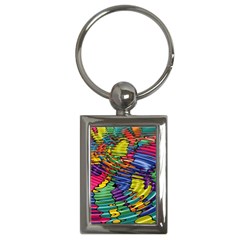 Waves Particles Vibration Atom Physics Technology Key Chain (rectangle) by Jancukart