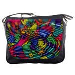 Waves Particles Vibration Atom Physics Technology Messenger Bag Front