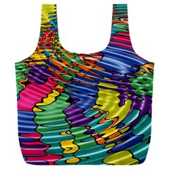 Waves Particles Vibration Atom Physics Technology Full Print Recycle Bag (xxxl) by Jancukart