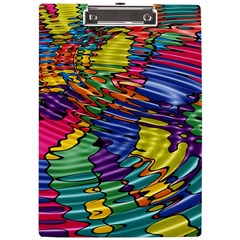 Waves Particles Vibration Atom Physics Technology A4 Acrylic Clipboard by Jancukart