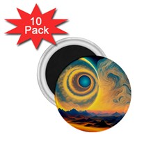 Surrealist Fantasy Dream Moon Space 1 75  Magnets (10 Pack)  by Jancukart