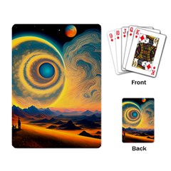 Surrealist Fantasy Dream Moon Space Playing Cards Single Design (rectangle)