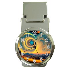 Surrealist Fantasy Dream Moon Space Money Clip Watches