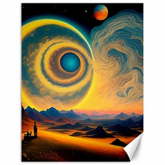 Surrealist Fantasy Dream Moon Space Canvas 18  X 24 