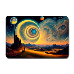 Surrealist Fantasy Dream Moon Space Small Doormat