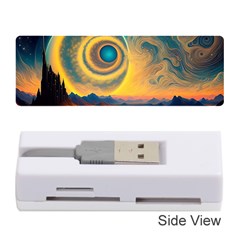 Surrealist Fantasy Dream Moon Space Memory Card Reader (stick) by Jancukart