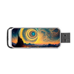 Surrealist Fantasy Dream Moon Space Portable Usb Flash (one Side)