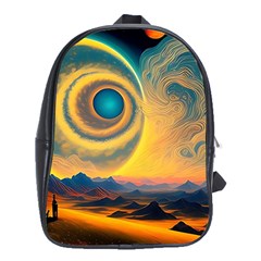 Surrealist Fantasy Dream Moon Space School Bag (xl)