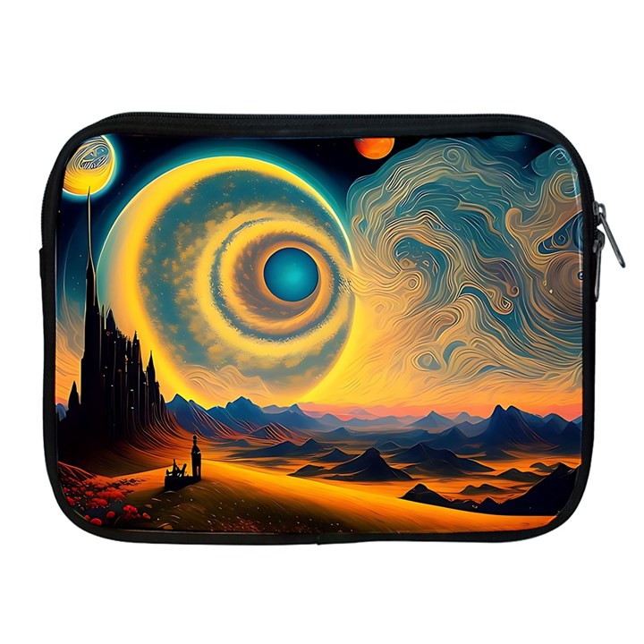 Surrealist Fantasy Dream Moon Space Apple iPad 2/3/4 Zipper Cases