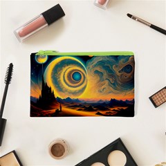 Surrealist Fantasy Dream Moon Space Cosmetic Bag (xs) by Jancukart