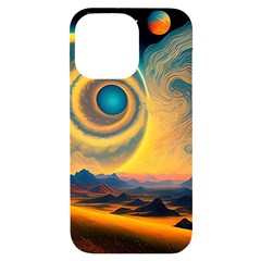 Surrealist Fantasy Dream Moon Space Iphone 14 Pro Max Black Uv Print Case