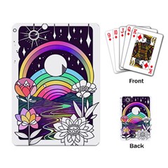 Rainbow Fun Cute Minimal Doodle Drawing Art Playing Cards Single Design (rectangle)