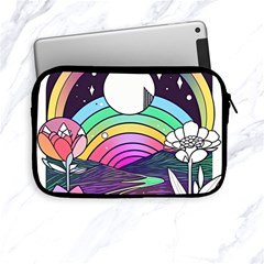 Rainbow Fun Cute Minimal Doodle Drawing Art Apple Ipad Mini Zipper Cases by Jancukart