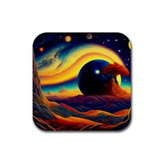 Surrealist Fantasy Dream Nature Rubber Coaster (Square)