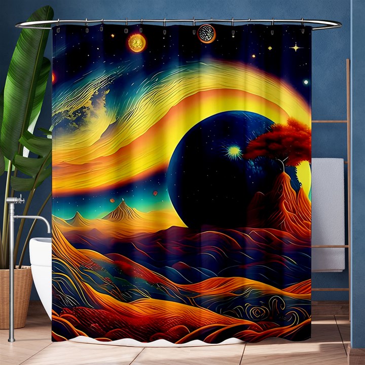 Surrealist Fantasy Dream Nature Shower Curtain 60  x 72  (Medium) 