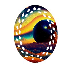 Surrealist Fantasy Dream Nature Ornament (Oval Filigree)