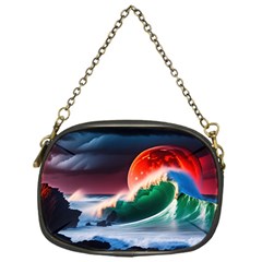 Sea Ocean Waves Rocks Sunset Artwork Chain Purse (one Side) by Jancukart