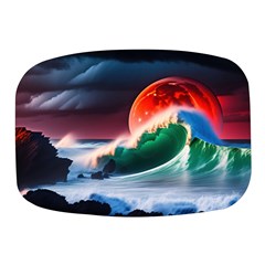 Sea Ocean Waves Rocks Sunset Artwork Mini Square Pill Box by Jancukart