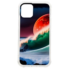 Sea Ocean Waves Rocks Sunset Artwork Iphone 12 Mini Tpu Uv Print Case	