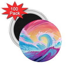 Waves Ocean Sea Tsunami Nautical 9 2 25  Magnets (100 Pack)  by Jancukart