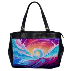 Waves Ocean Sea Tsunami Nautical 9 Oversize Office Handbag by Jancukart