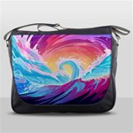 Waves Ocean Sea Tsunami Nautical 9 Messenger Bag Front