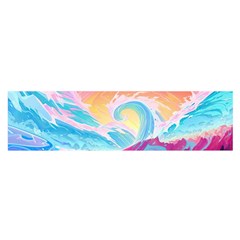 Waves Ocean Sea Tsunami Nautical 9 Oblong Satin Scarf (16  X 60 )