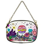 Rainbow Fun Cute Minimal Doodle Drawing Chain Purse (Two Sides) Front