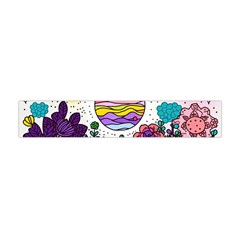 Rainbow Fun Cute Minimal Doodle Drawing Premium Plush Fleece Scarf (mini)