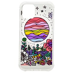 Rainbow Fun Cute Minimal Doodle Drawing Iphone 12 Mini Tpu Uv Print Case	