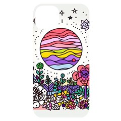 Rainbow Fun Cute Minimal Doodle Drawing Iphone 14 Plus Black Uv Print Case by Jancukart