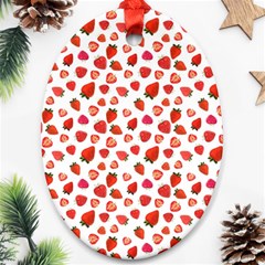 Watercolor Strawberry Ornament (oval) by SychEva