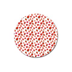 Watercolor Strawberry Magnet 3  (round) by SychEva