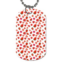 Watercolor Strawberry Dog Tag (two Sides) by SychEva