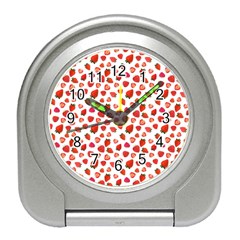 Watercolor Strawberry Travel Alarm Clock by SychEva