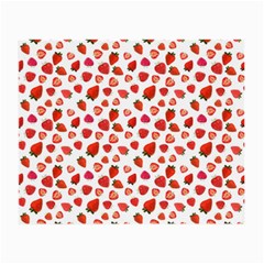 Watercolor Strawberry Small Glasses Cloth (2 Sides) by SychEva