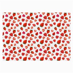 Watercolor Strawberry Large Glasses Cloth (2 Sides) by SychEva