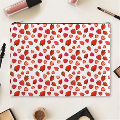 Watercolor Strawberry Cosmetic Bag (xl) by SychEva