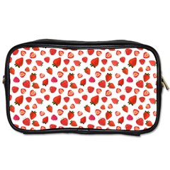 Watercolor Strawberry Toiletries Bag (one Side) by SychEva