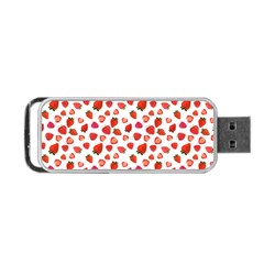 Watercolor Strawberry Portable Usb Flash (two Sides) by SychEva