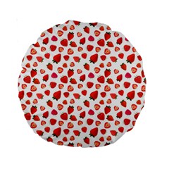 Watercolor Strawberry Standard 15  Premium Round Cushions by SychEva