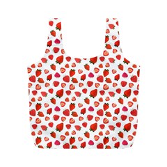 Watercolor Strawberry Full Print Recycle Bag (m) by SychEva