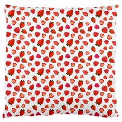 Watercolor Strawberry Standard Premium Plush Fleece Cushion Case (one Side) by SychEva