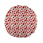 Watercolor Strawberry Standard 15  Premium Flano Round Cushions Back