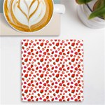 Watercolor Strawberry UV Print Square Tile Coaster  Front