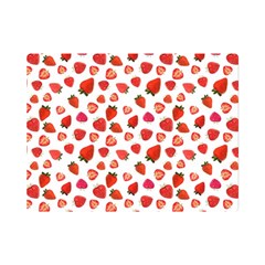 Watercolor Strawberry Premium Plush Fleece Blanket (mini) by SychEva